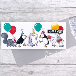 Celebration card with a selection of cute Stampin' Up! Animals