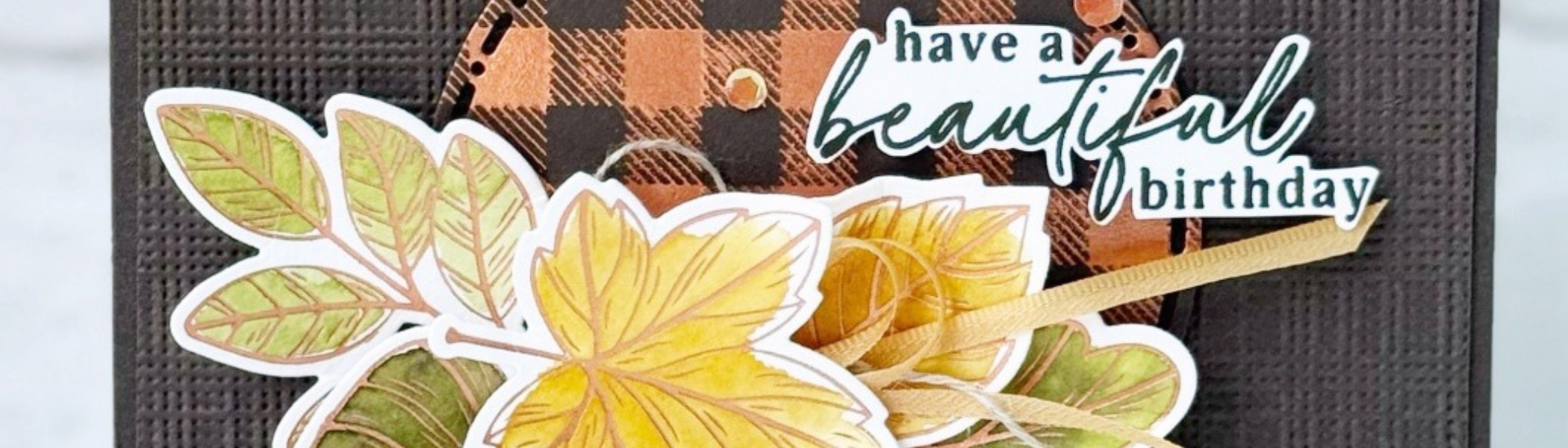 Buffalo Check Hot Foil Autumn Birthday Card | Color Fusers October 2026